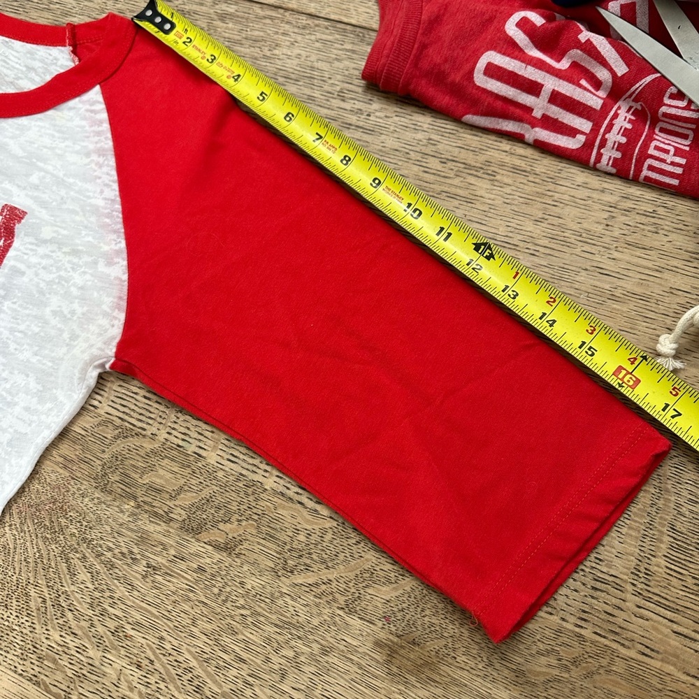 Nebraska Cornhuskers Huskers 3/4 Sleeve Burnout Shirt Top Large - Picture 8 of 11
